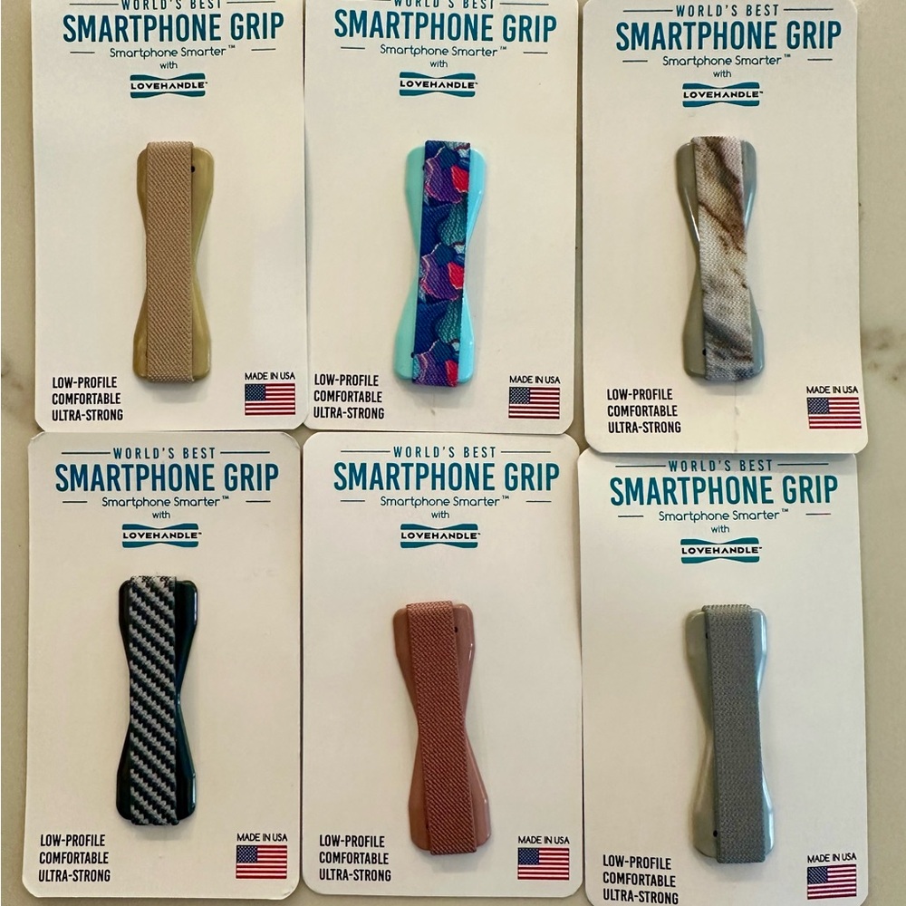 LOVEHANDLE Universal Smartphone Grip Pack - Assorted Colors.
